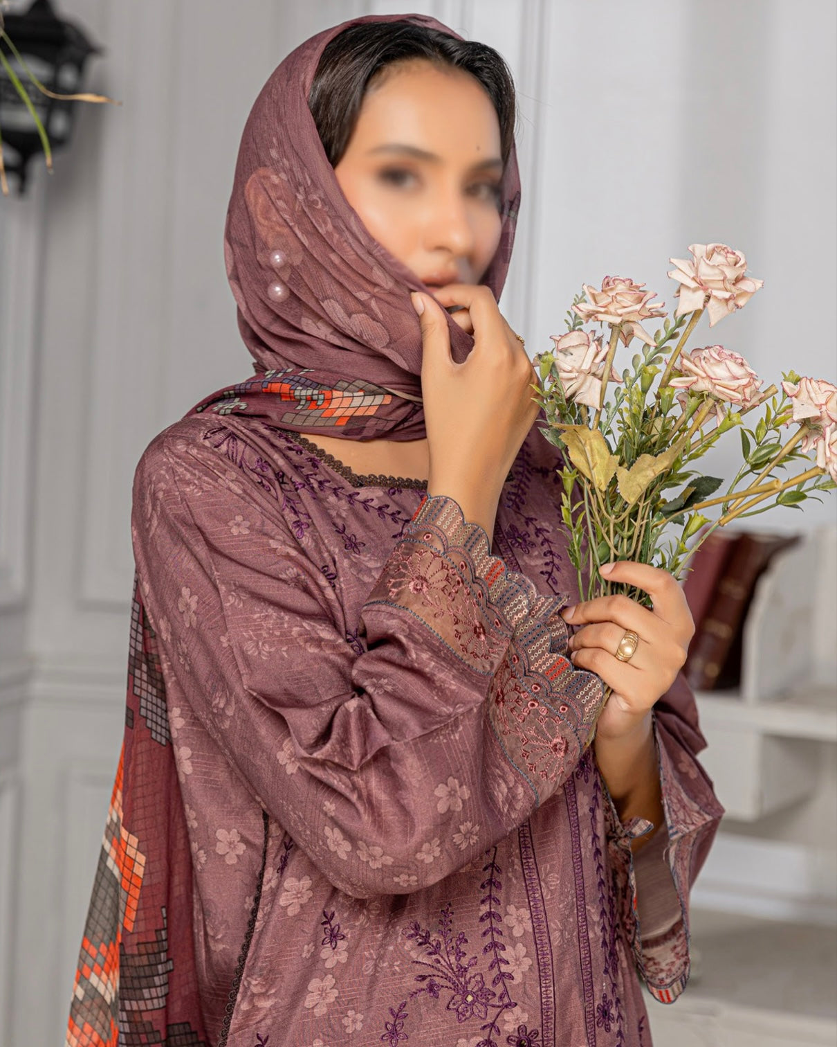 Fantak Grace | Embroidered Printed Viscose | Design 9