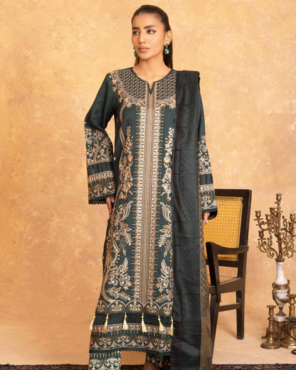 Johra Amaaj | Emb Marina with Wool Shawl | Design 12