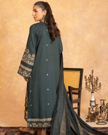 Johra Amaaj | Emb Marina with Wool Shawl | Design 12