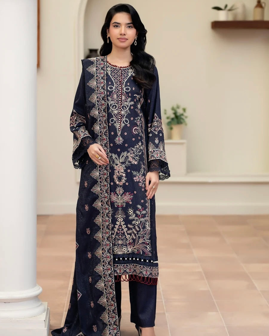 Johra Apsara | Embroidered Fancy Peach Leather | Design 648