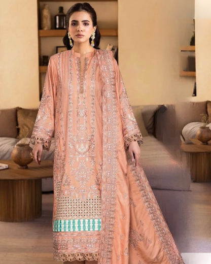 Johra Aura | Emb Marina with Emb Shawl | Design 1439