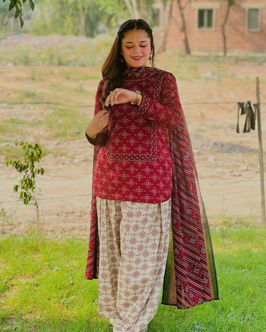 Bin Saeed | Printed Lawn 3pc | Design 3
