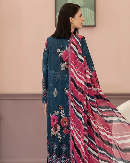 Johra Danoori | Embroidered Lawn with Chiffon Dupatta | Design 252