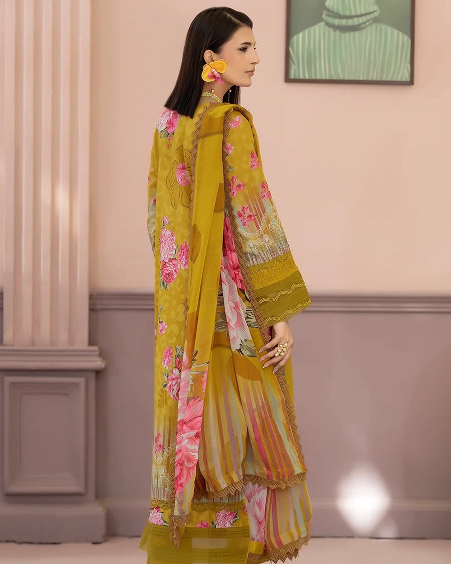 Johra Danoori | Embroidered Lawn with Chiffon Dupatta | Design 259