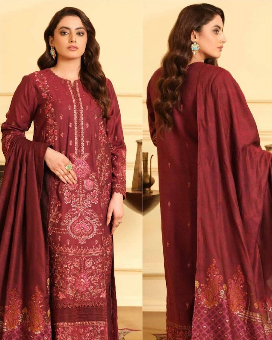 Johra Haiya | Chambray Jacquard Shawl | Design 911