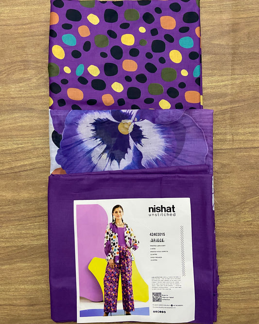 Nishat | Design 9 | Printed Lawn 3pc