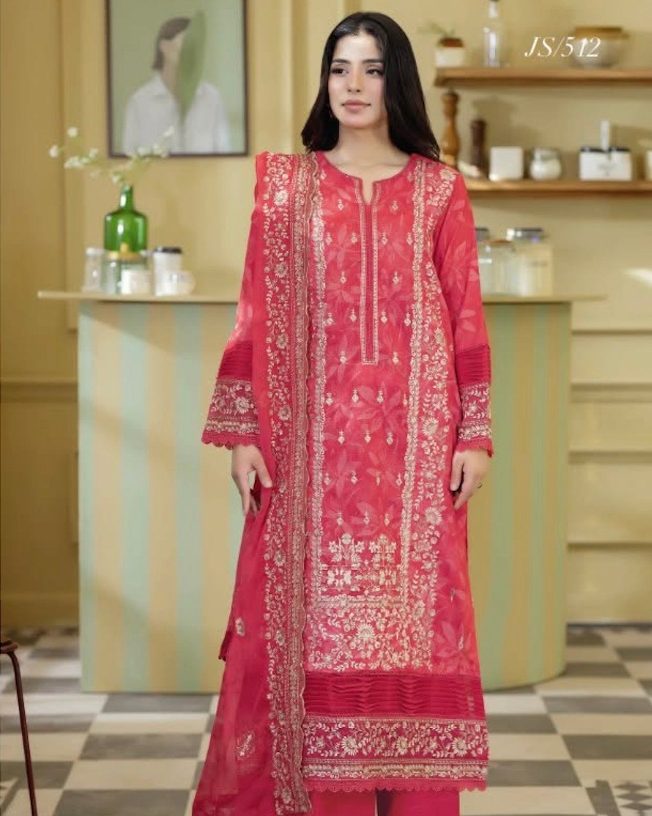Johra Lala Zar | Embroidered Printed Lawn | Design 512