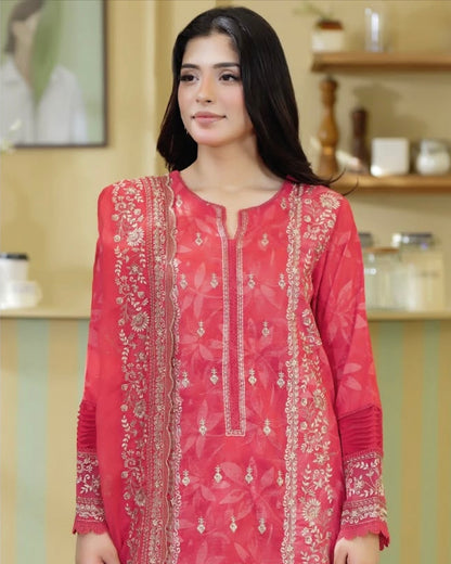 Johra Lala Zar | Embroidered Printed Lawn | Design 512