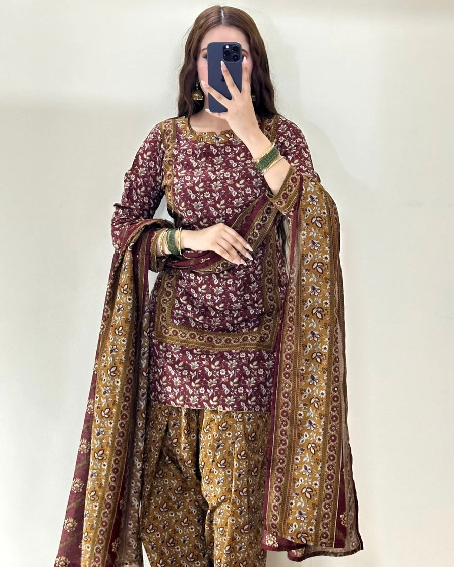 Bin Saeed | Printed Lawn 3pc | Design 6