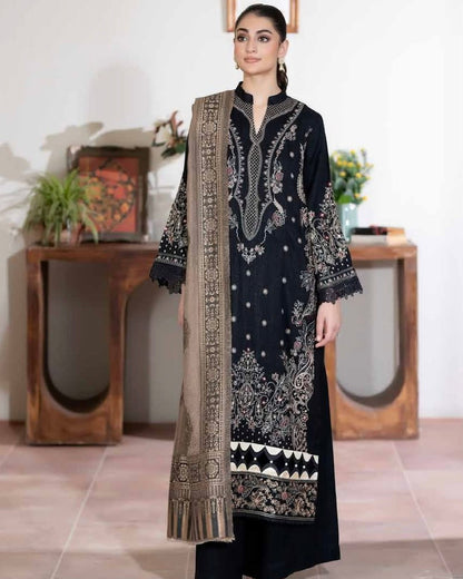 Johra Marsha | Embroidered Peach Leather | Design 310