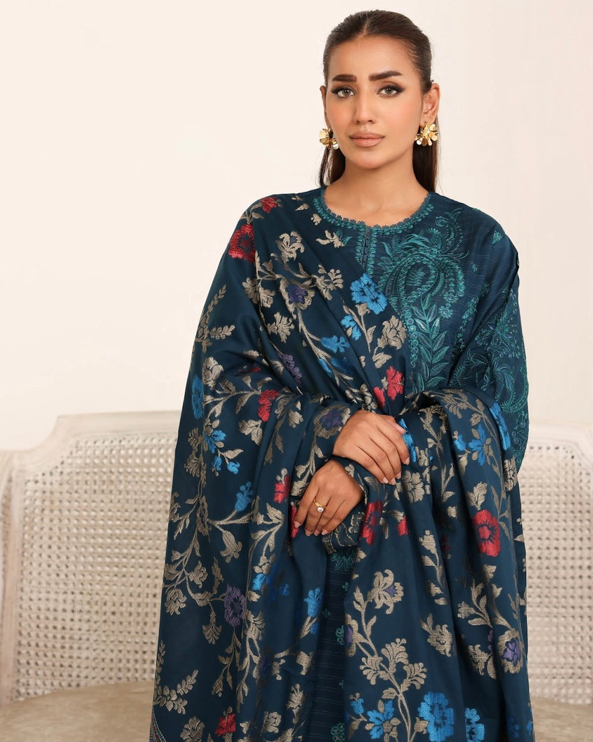Johra Milza | Emb Lawn with Jacquard Dupatta | Design 889