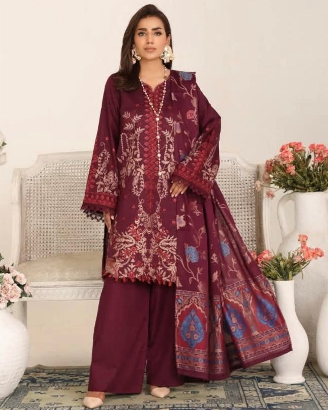 Johra Milza | Emb Lawn with Jacquard Dupatta | Design 890