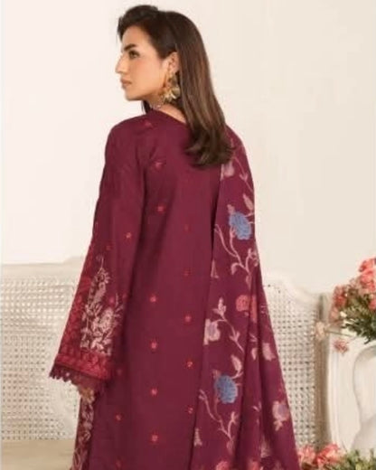Johra Milza | Emb Lawn with Jacquard Dupatta | Design 890