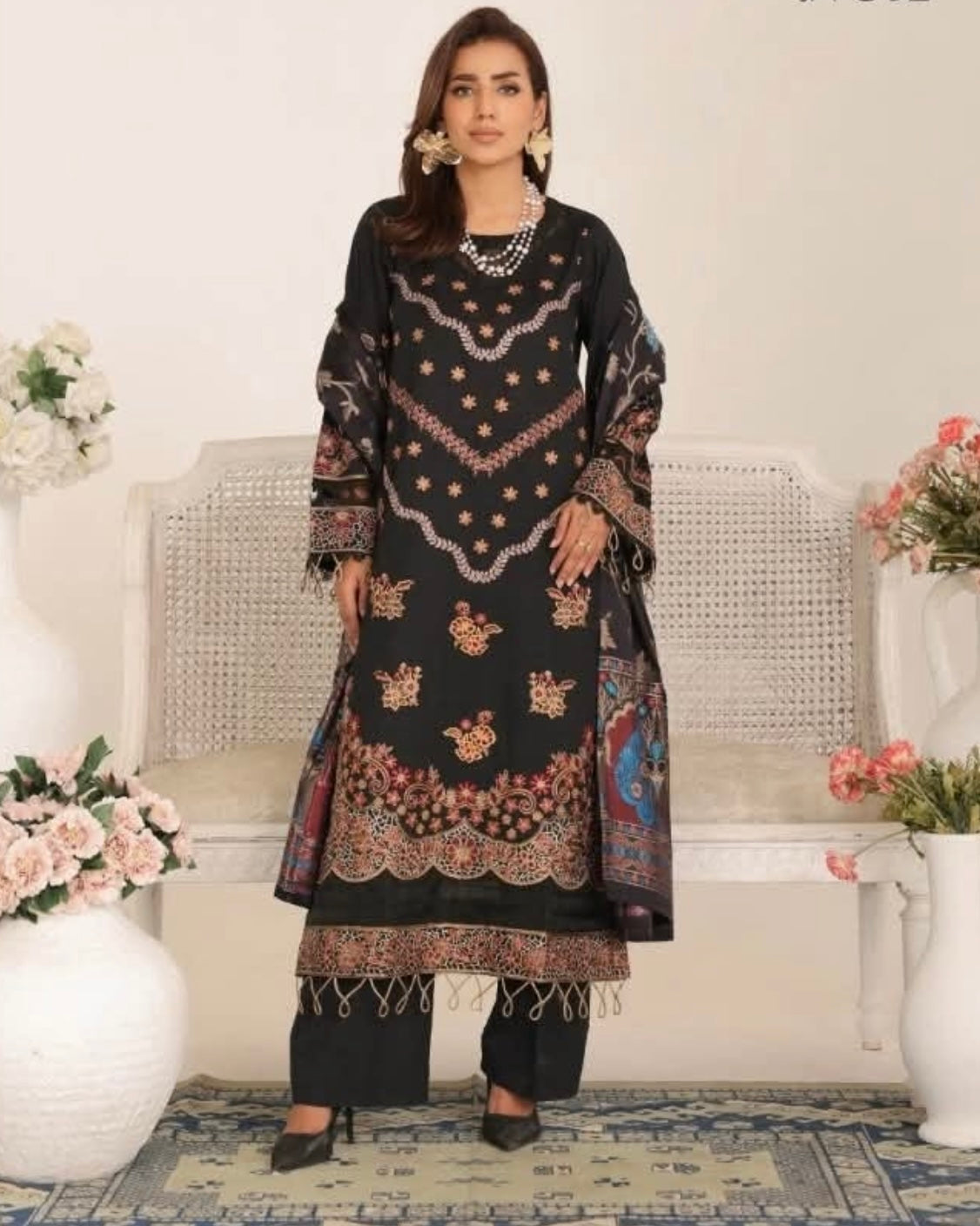 Johra Milza | Emb Lawn with Jacquard Dupatta | Design 893