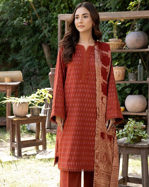 Johra Pinar | Jacquard Lawn Jacquard Chiffon Dupatta | Design 716