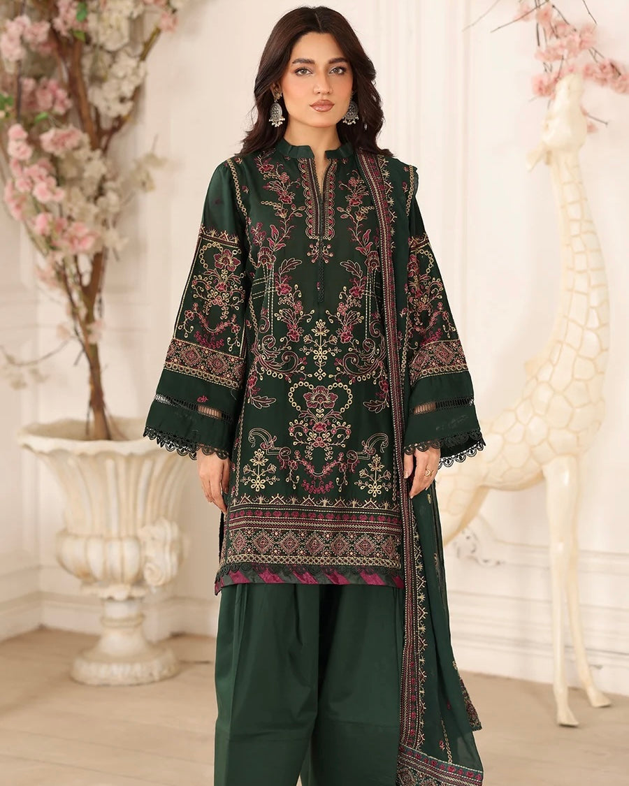 Johra Ravina | Emb Lawn with Emb Chiffon Dupatta | Design 650
