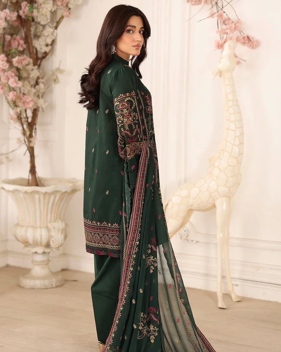 Johra Ravina | Emb Lawn with Emb Chiffon Dupatta | Design 650