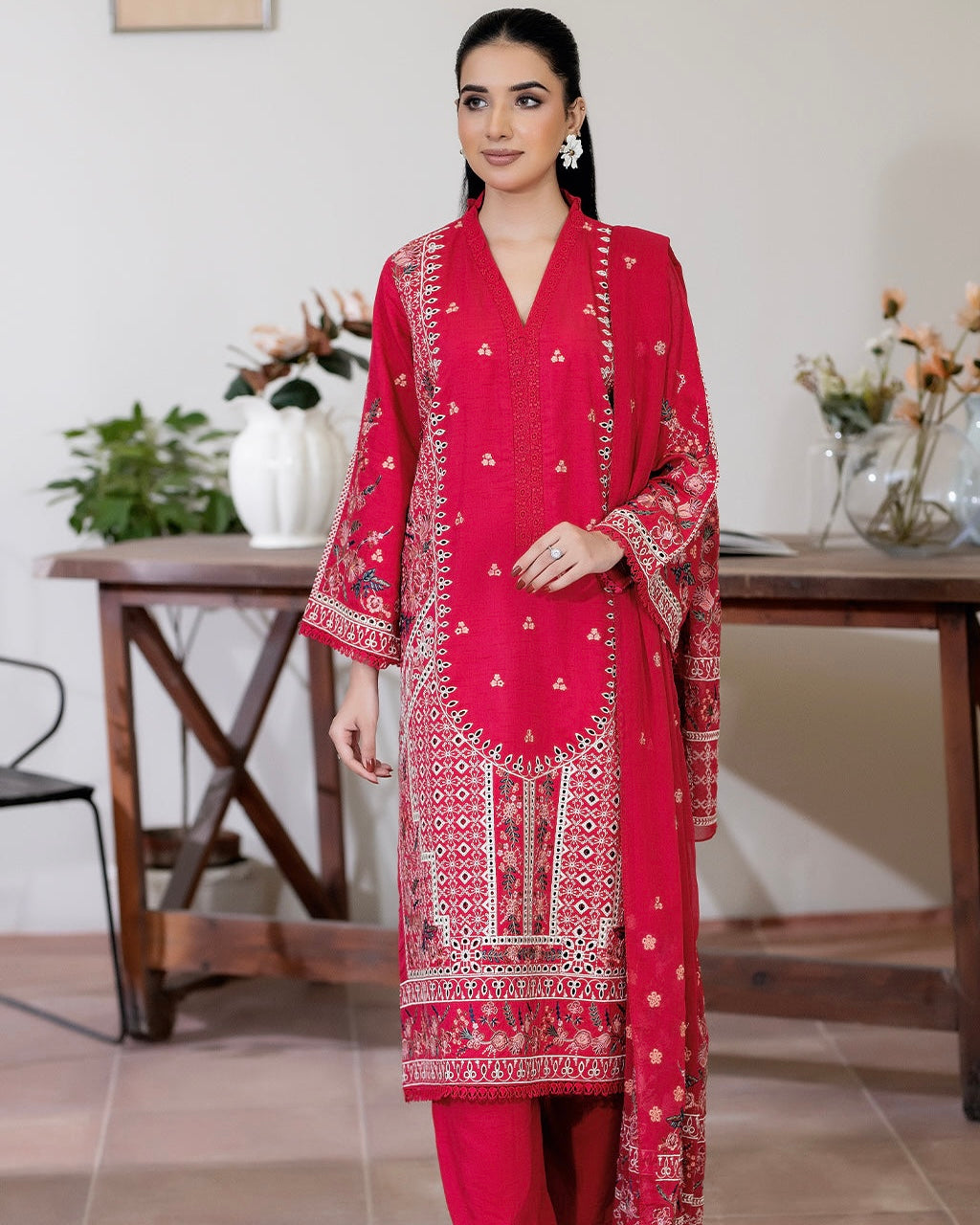 Johra Sameeha | Embroidered Raw Silk | Design 294