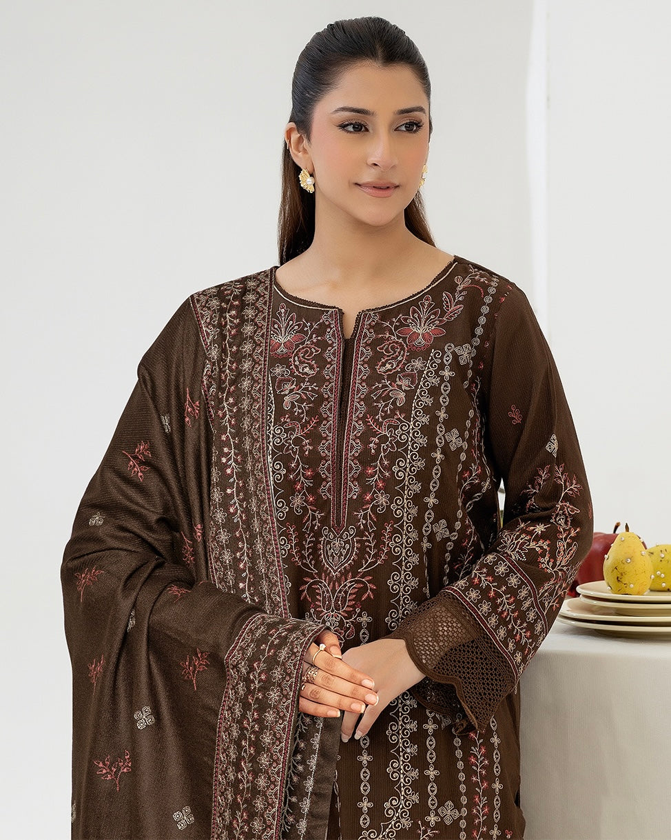 Johra Sunshine | Embroidered Fancy Peach Leather | Design 634