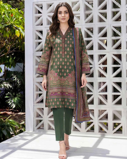 Limelight | Paste Printed Lawn 3pc | U4585 Green