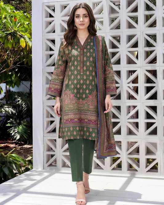 Limelight | Paste Printed Lawn 3pc | U4585 Green