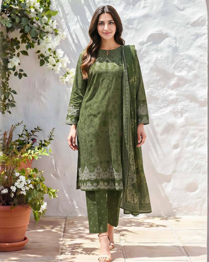 Limelight | Paste Printed Lawn 3pc | U4835 Green
