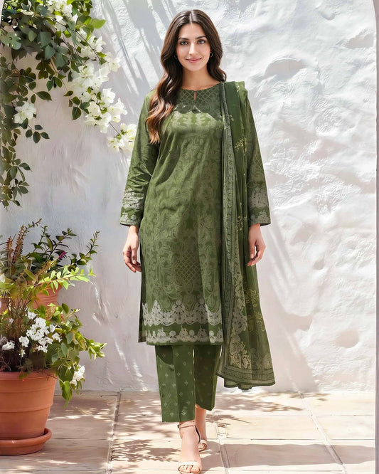 Limelight | Paste Printed Lawn 3pc | U4835 Green