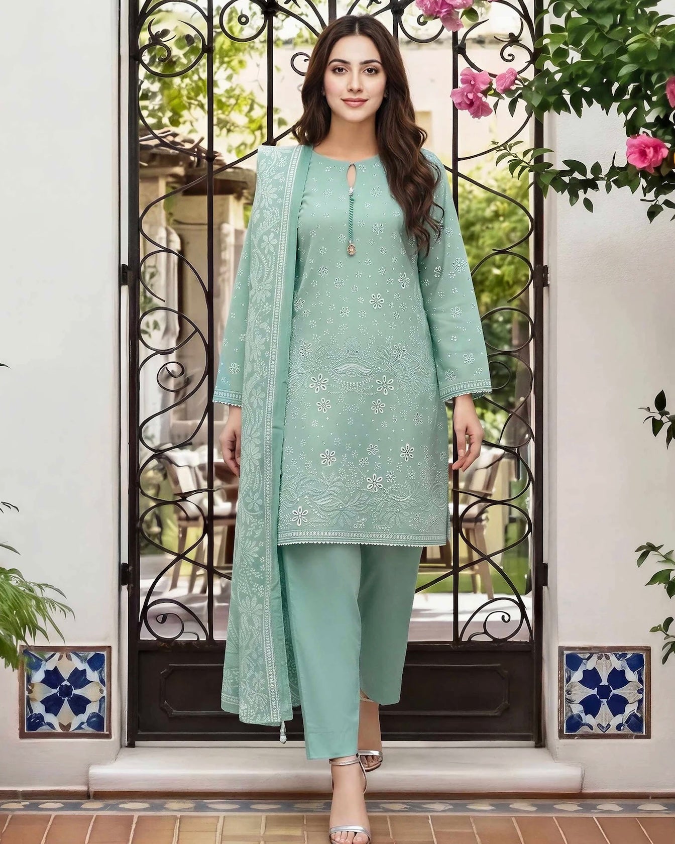 Limelight | Paste Printed Lawn 3pc | U4868 Green