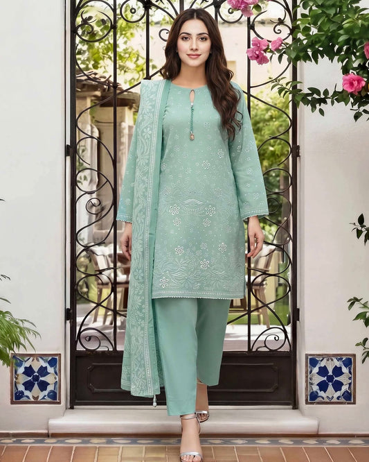Limelight | Paste Printed Lawn 3pc | U4868 Green