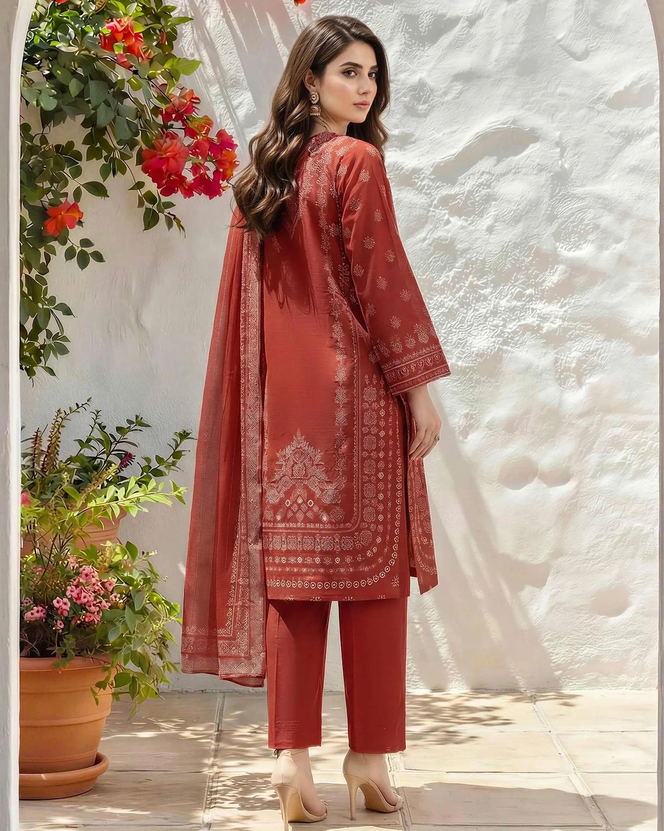Limelight | Paste Printed Lawn 3pc | U4926 Rust
