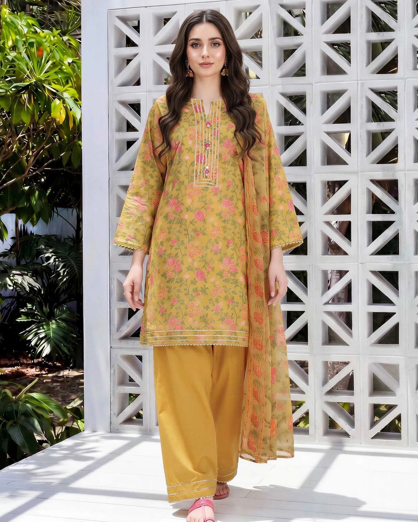 Limelight | Paste Printed Lawn 3pc | U4937 Yellow