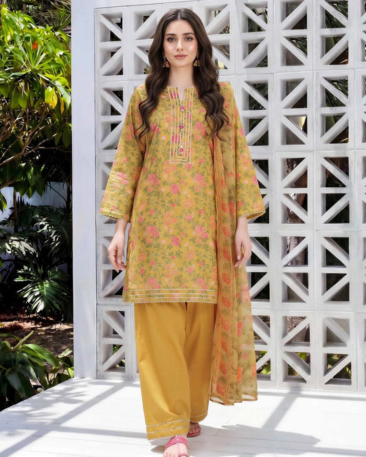 Limelight | Paste Printed Lawn 3pc | U4937 Yellow