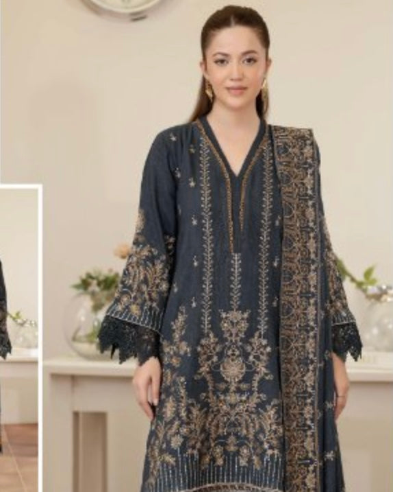 Johra Wadeema | Embroidered Fancy Peach Leather | Design 502