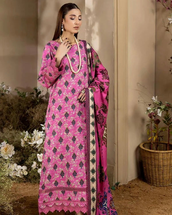 Johra Zavena | Printed Khaddar with Wool Shawl | Design 313
