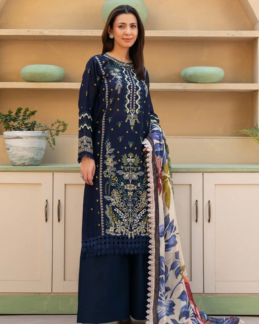 Johra Zayan | Emb Lawn with Chiffon Dupatta | Design 343