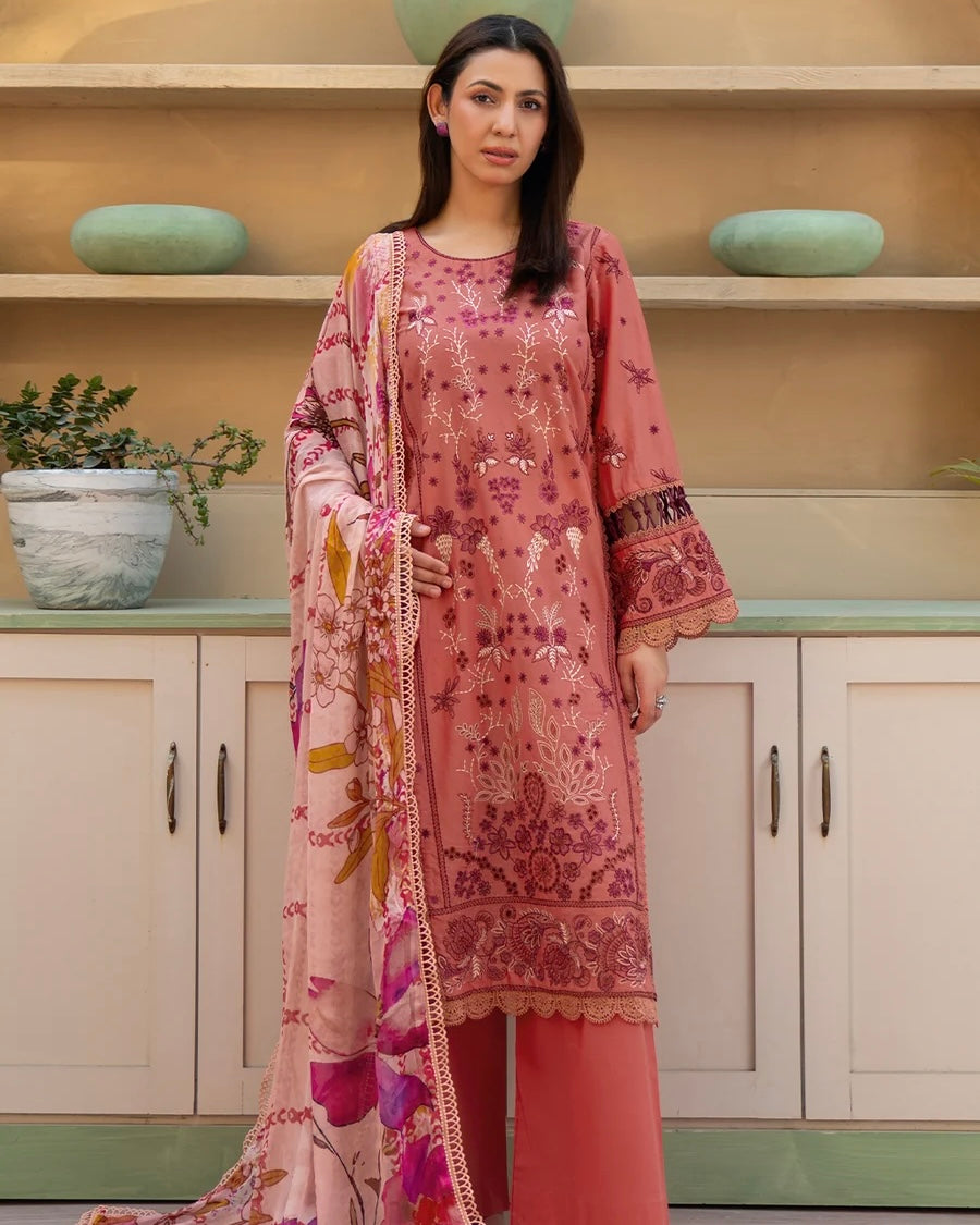 Johra Zayan | Emb Lawn with Chiffon Dupatta | Design 347