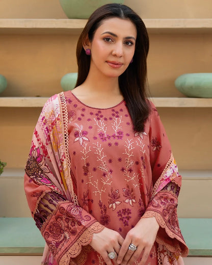Johra Zayan | Emb Lawn with Chiffon Dupatta | Design 347